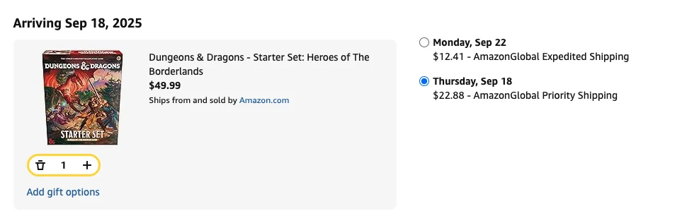Amazon Shipping Fee