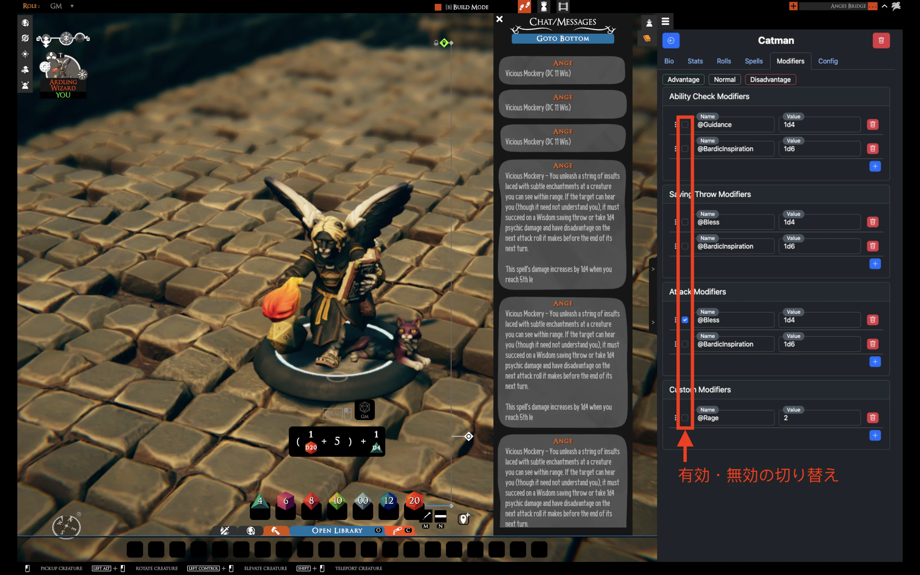 Character Sheet - Modifier